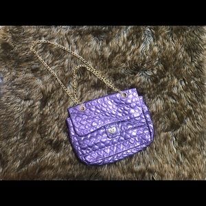 Betsy Johnson Purple chain handbag